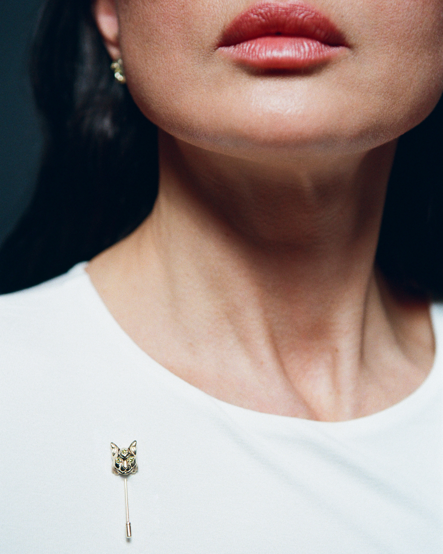 Gold brooch Lynx mini