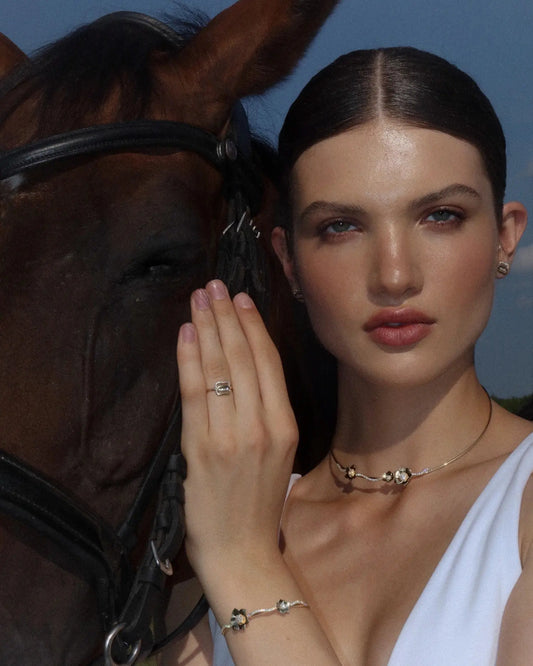 Gold Bracelet wreath Anemone