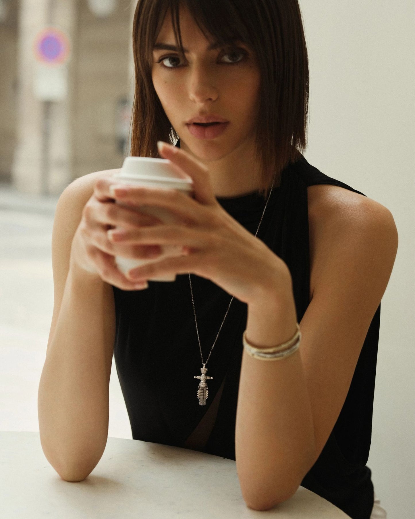 Spring Doll Pendant Combined Gold