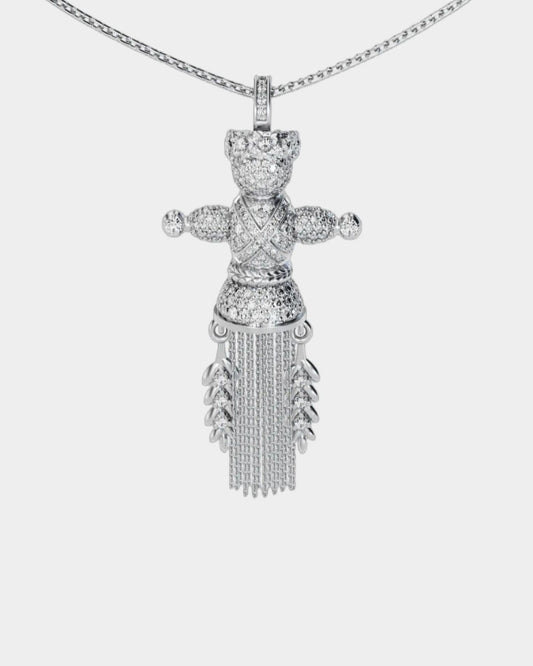 Spring Doll Pendant with diamonds