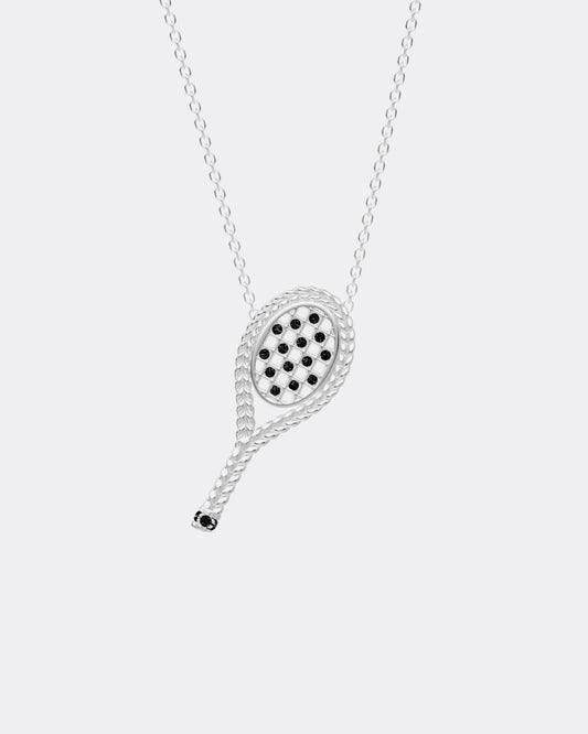 Tennis Pendant with black diamonds