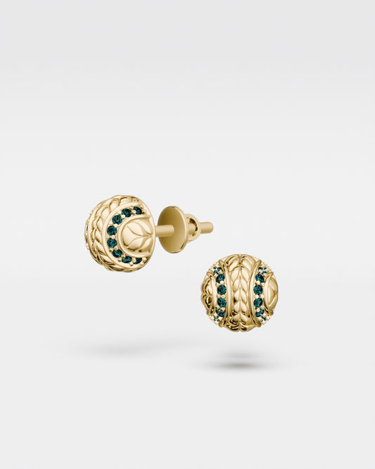 Tennis Ball Stud Earrings mini · Grass court