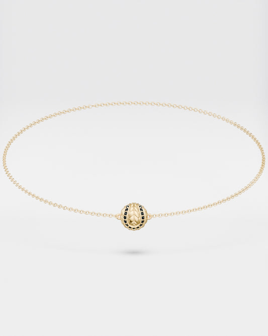 Tennis Ball bracelet with black diamonds