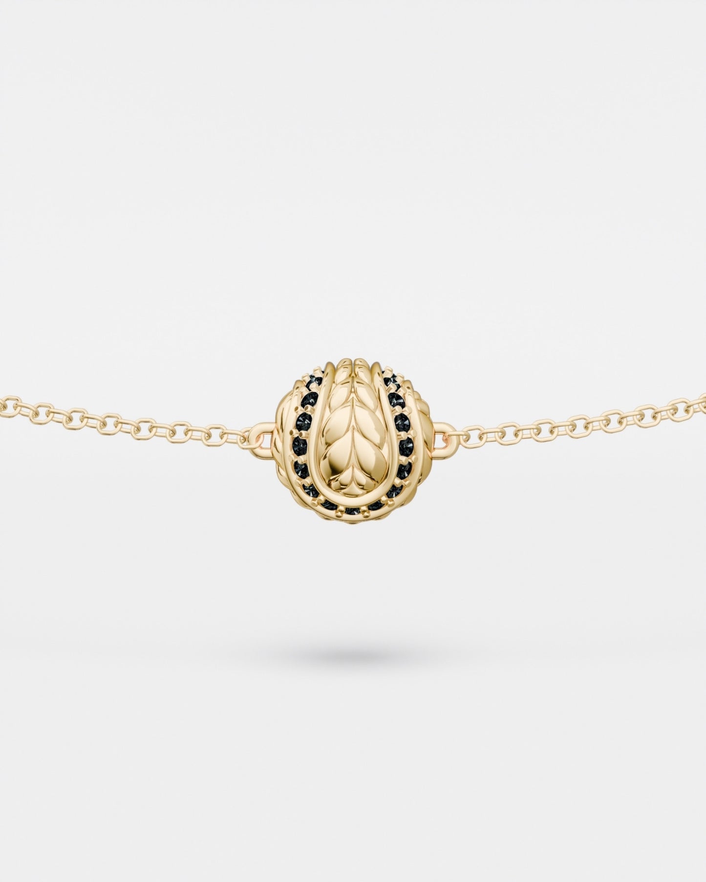 Tennis Ball bracelet with black diamonds