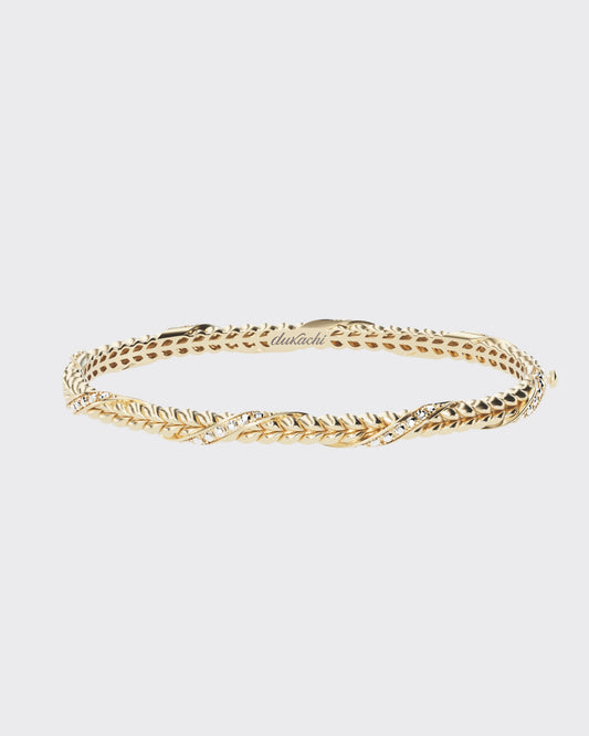 Gold Bracelet Spikelet with diamonds