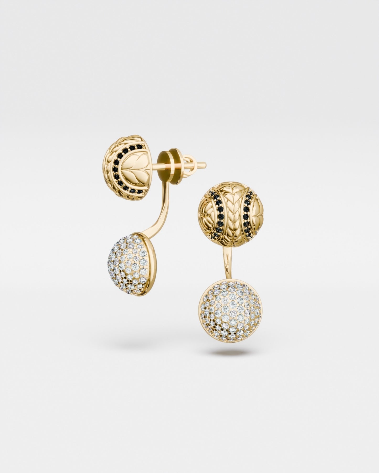 Boucles d'oreilles Mimosa en or