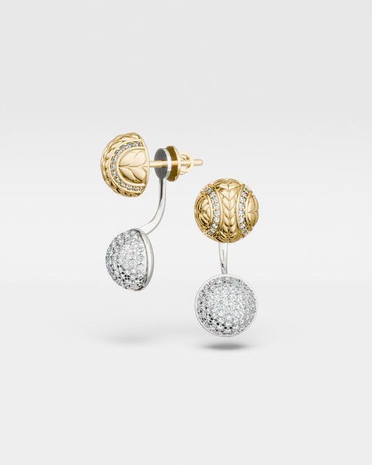 Boucles d'oreilles Mimosa en or