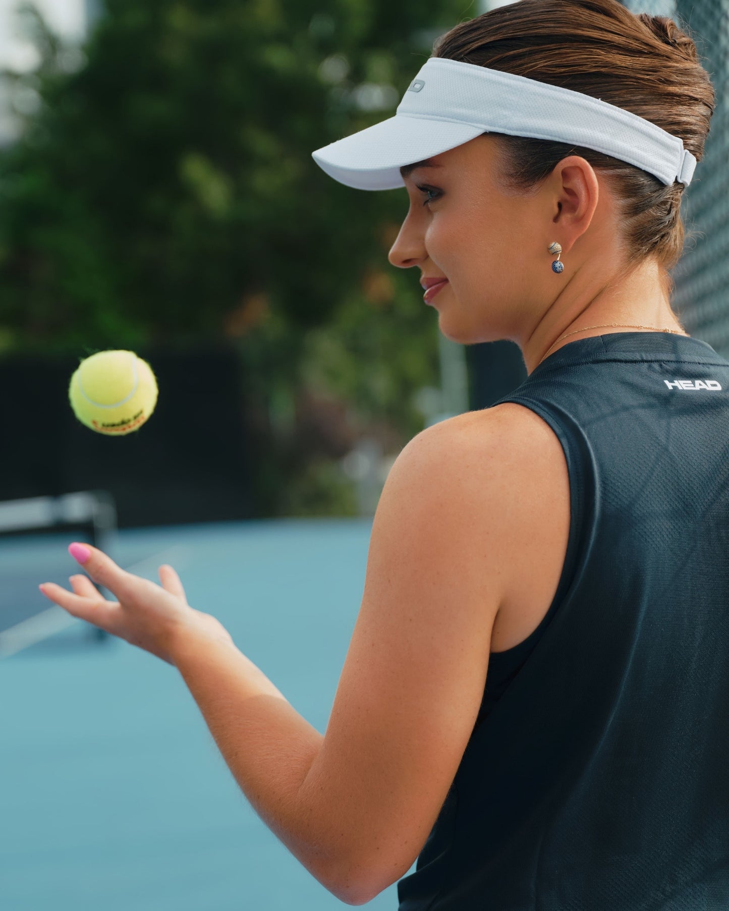 Tennis Ball Stud Earrings Hard Court
