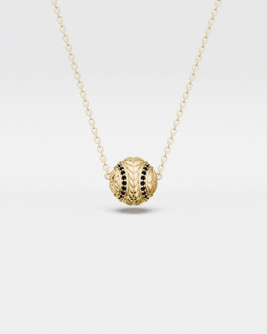 Tennis Ball Necklace witch black diamonds