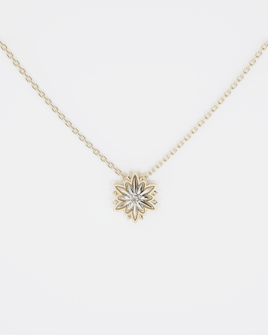 Gold necklace Edelweis mini