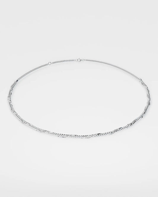 Gold necklace Spikelet with diamonds