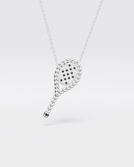 Pendentif Tennis aux diamants noirs