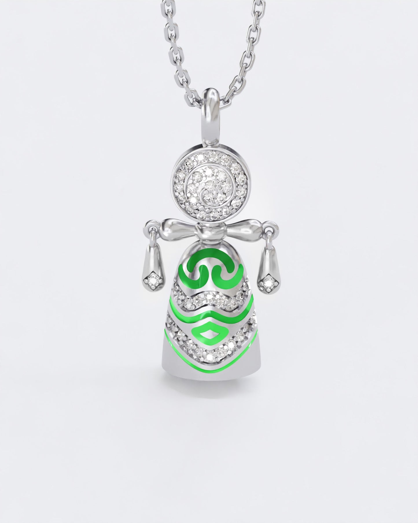 Colors of roots Lucky charm doll pendant