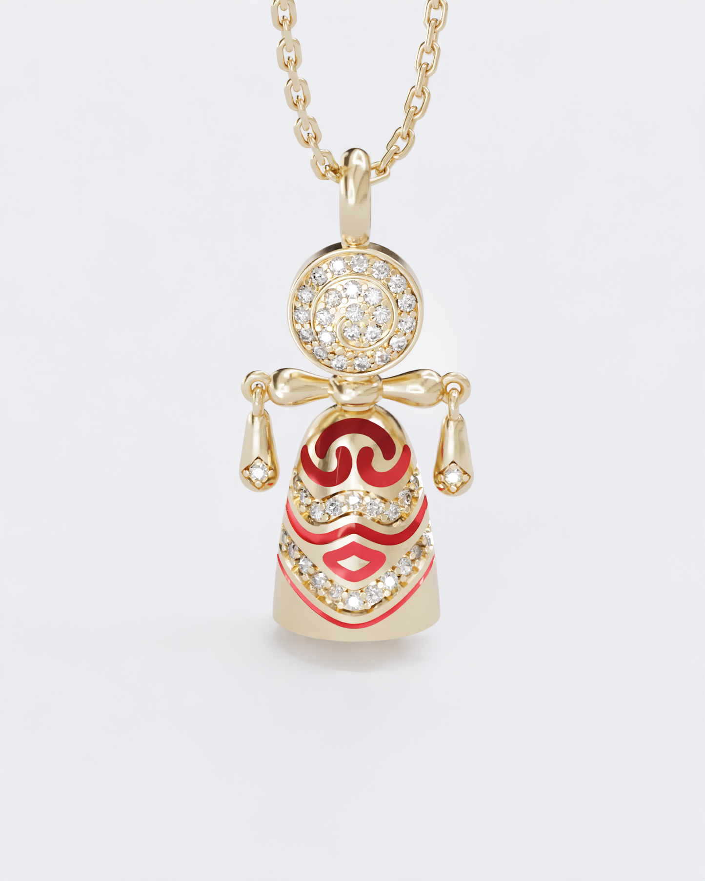 Colors of roots Lucky charm doll pendant