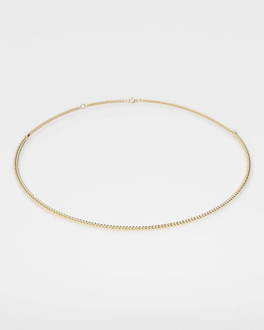Gold necklace Spikelet