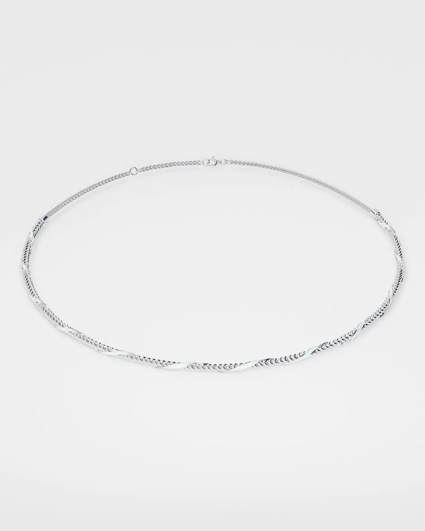 Gold necklace Spikelets with enamel