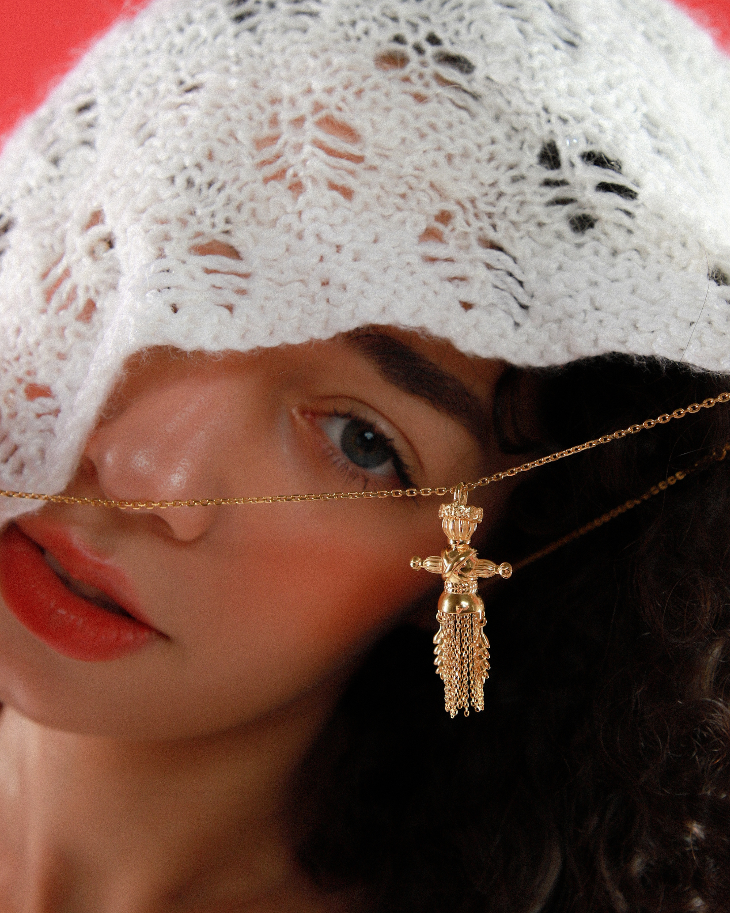 Gold Spring Doll Pendant