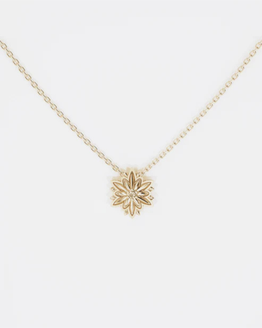 Gold necklace Edelweis mini