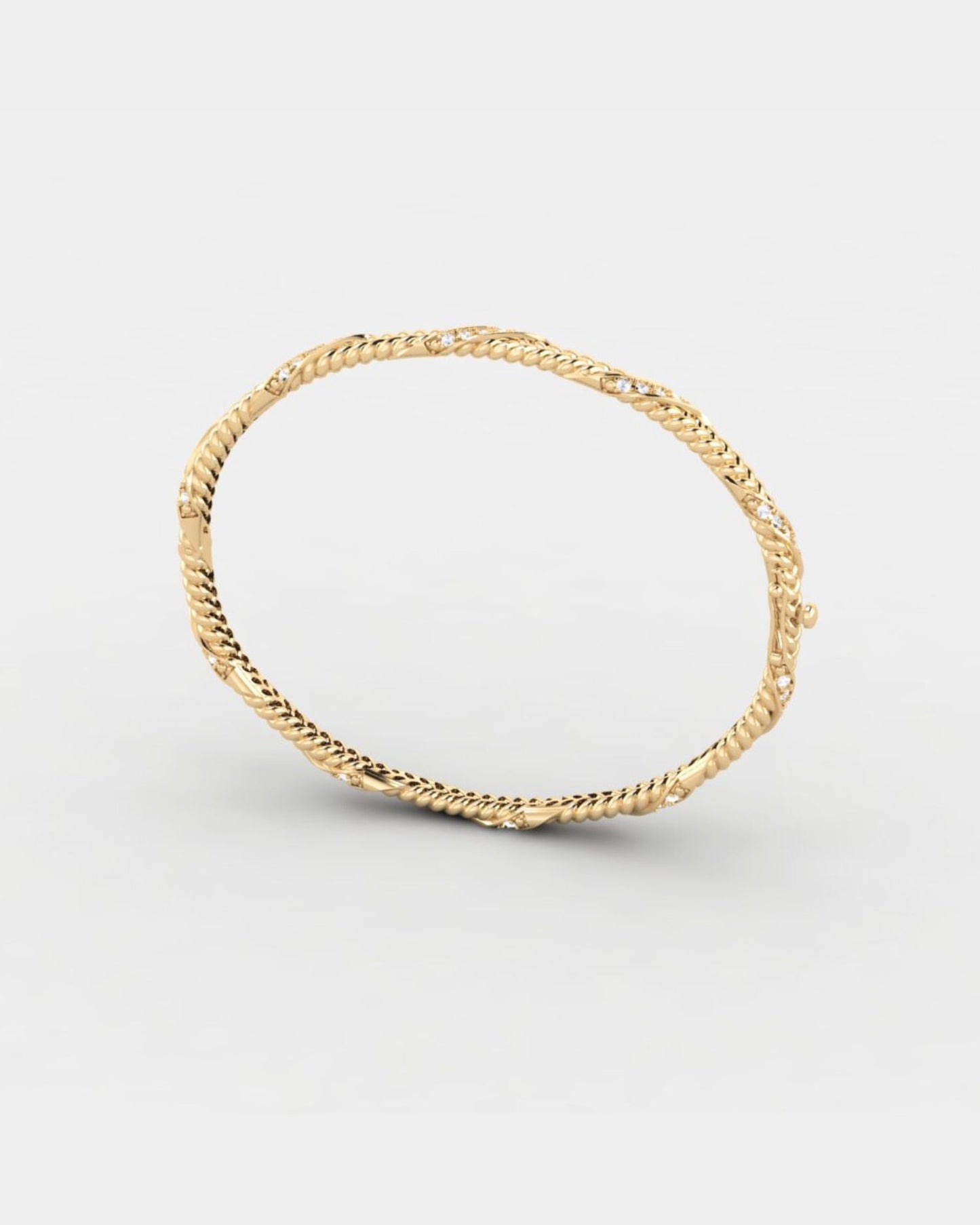 Gold Bracelet Spikelet with diamonds