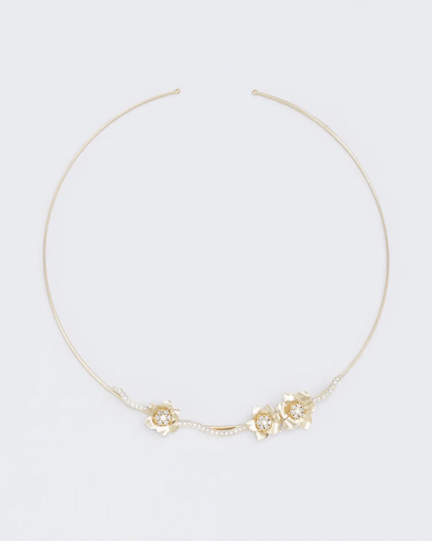 Gold necklace Аnemone