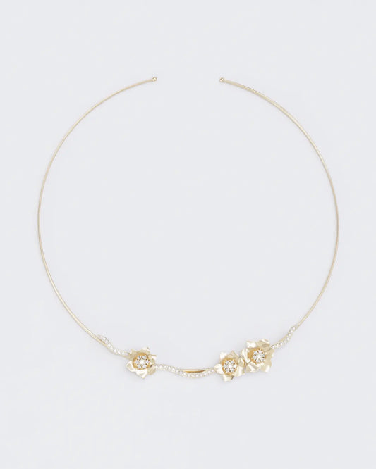 Gold wreath necklace Anemone