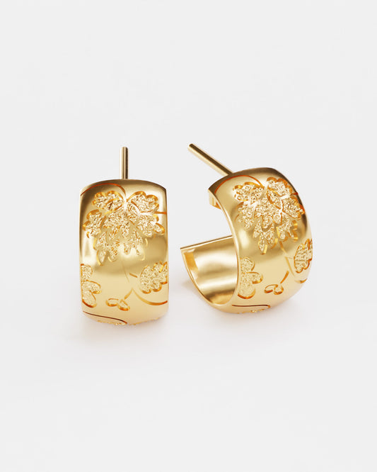 Gold Bloom hoops
