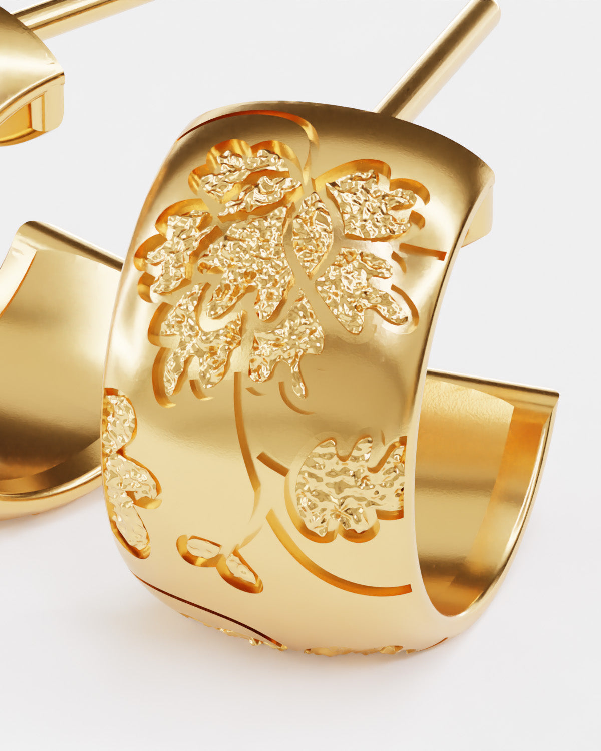 Gold Bloom hoops