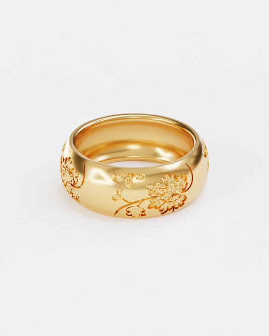 Gold Bloom mini ring
