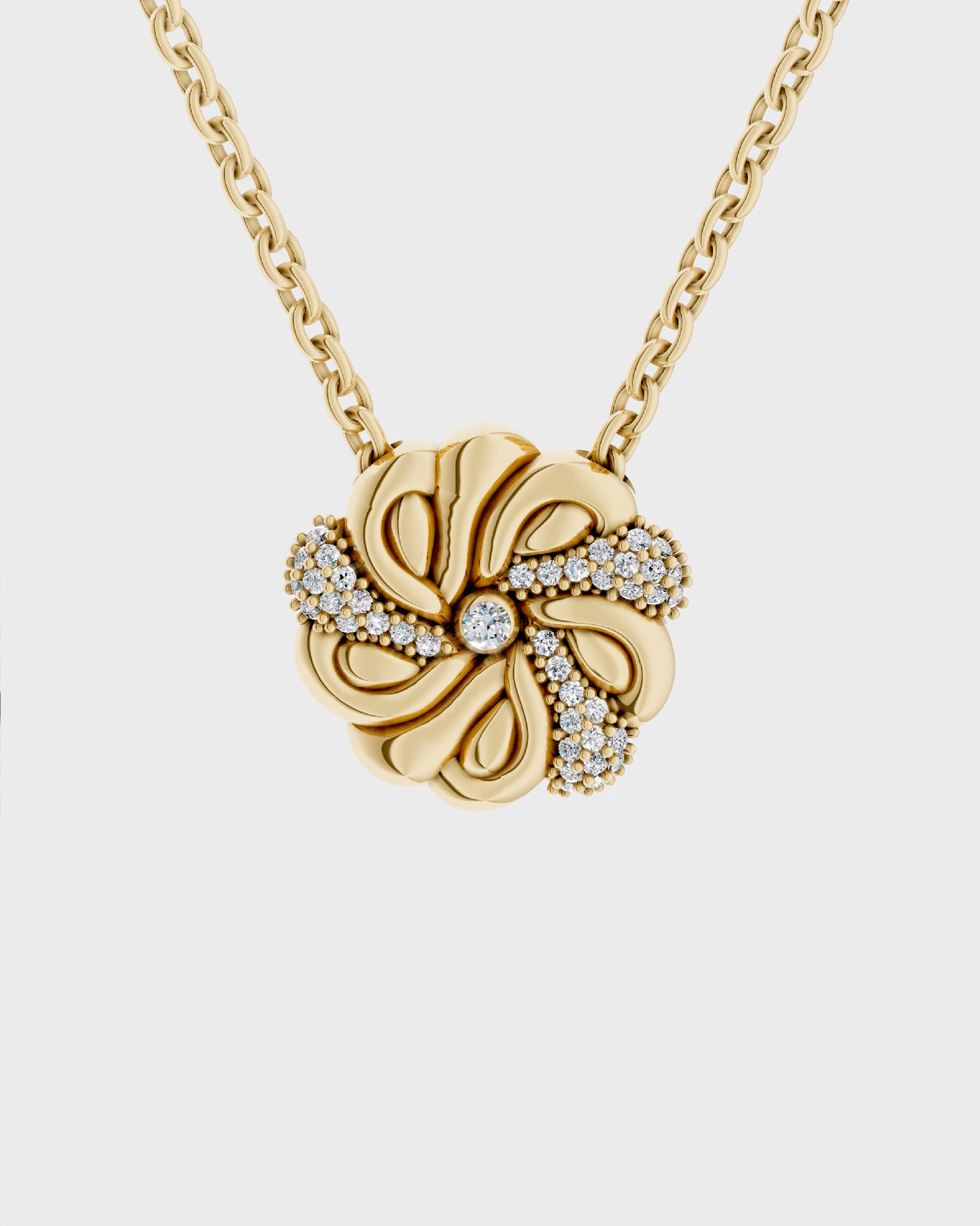 Gold Braided Bread Pendant