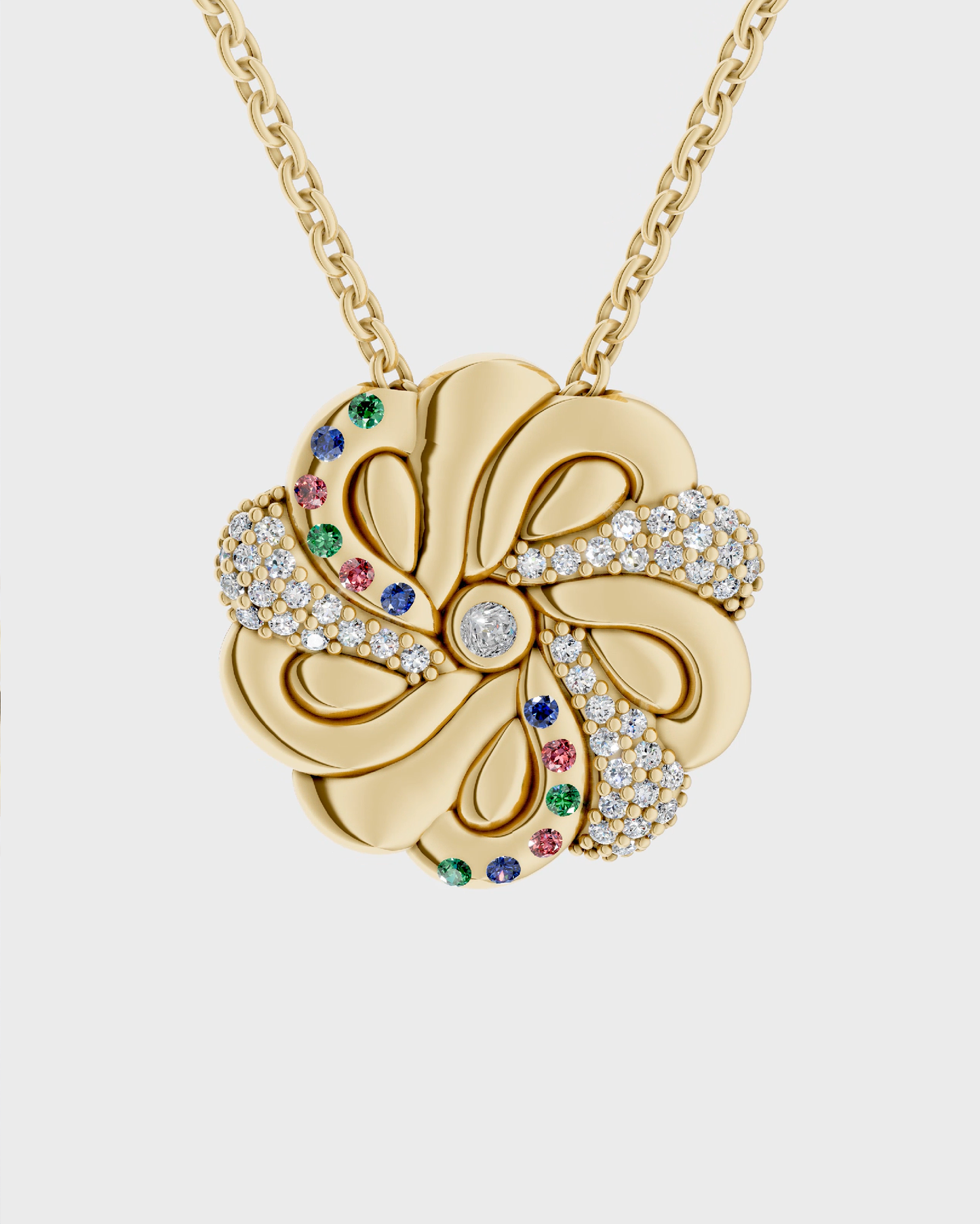 Gold Braided Bread Pendant