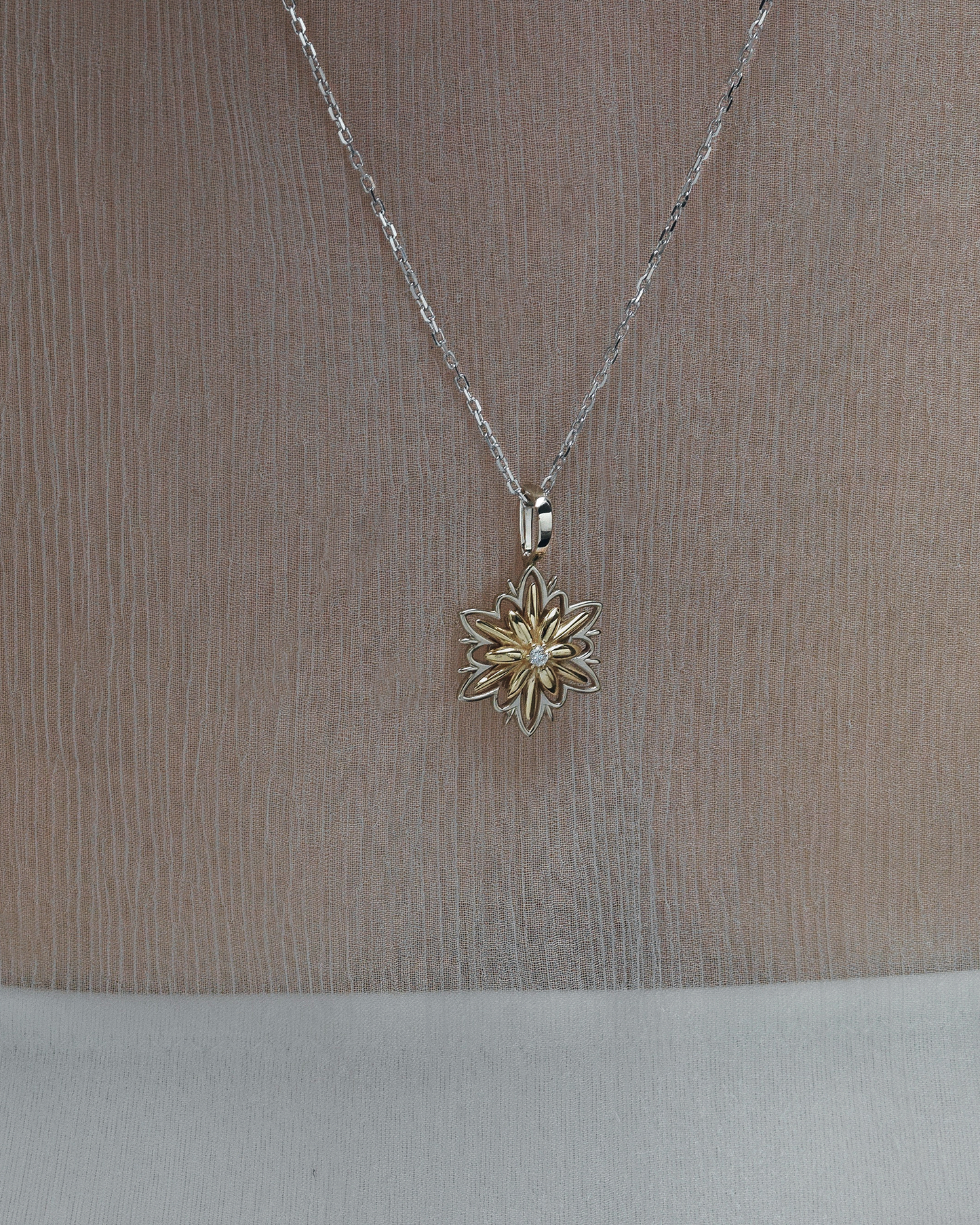 Gold Pendant Edelweiss