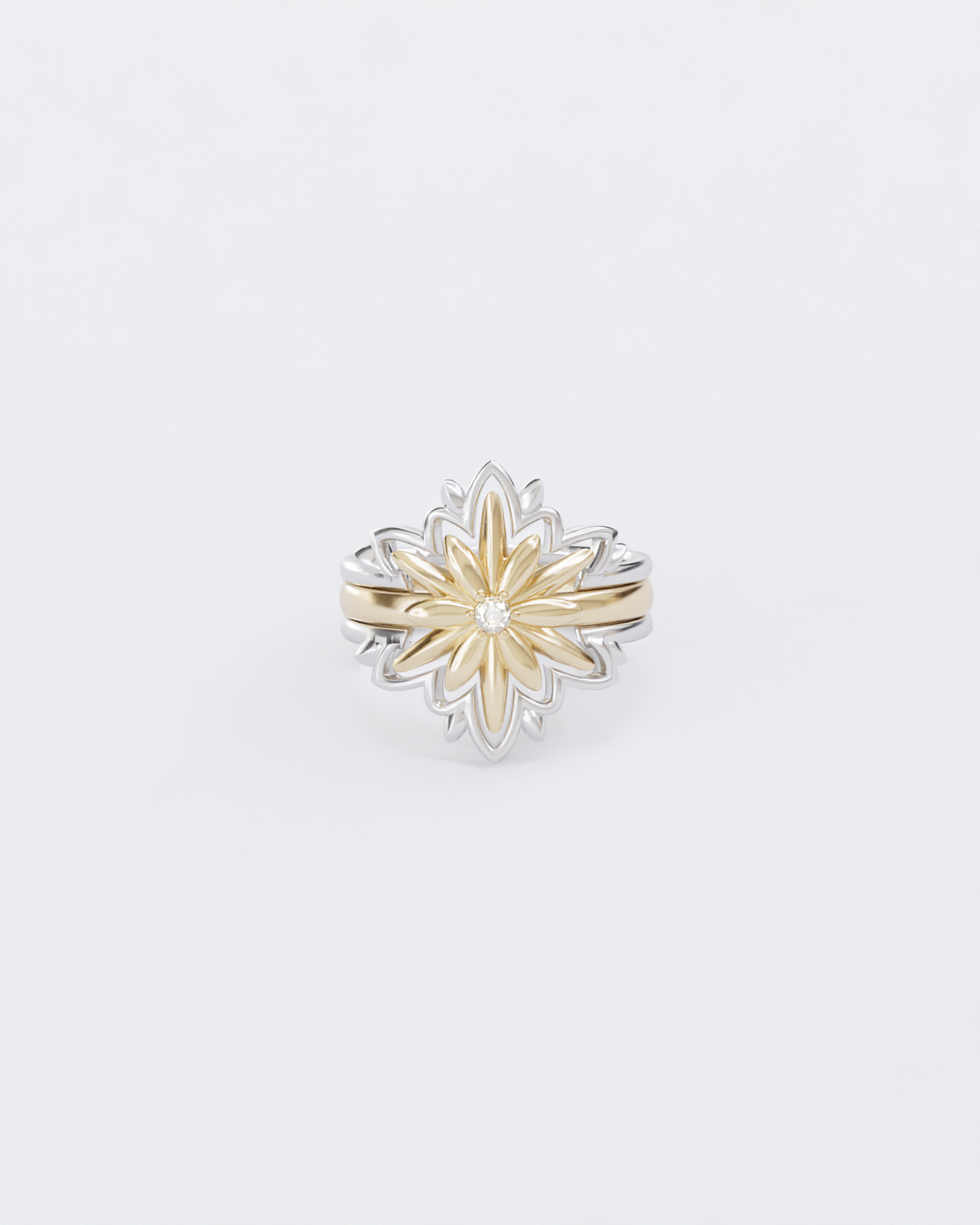 Gold ring Edelweiss