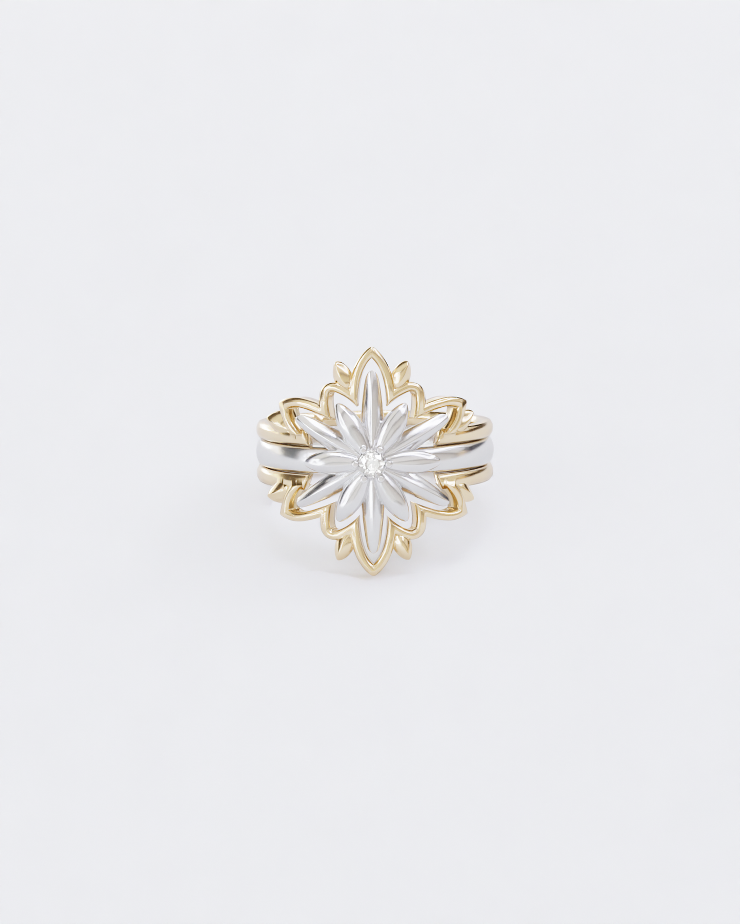 Gold ring Edelweiss