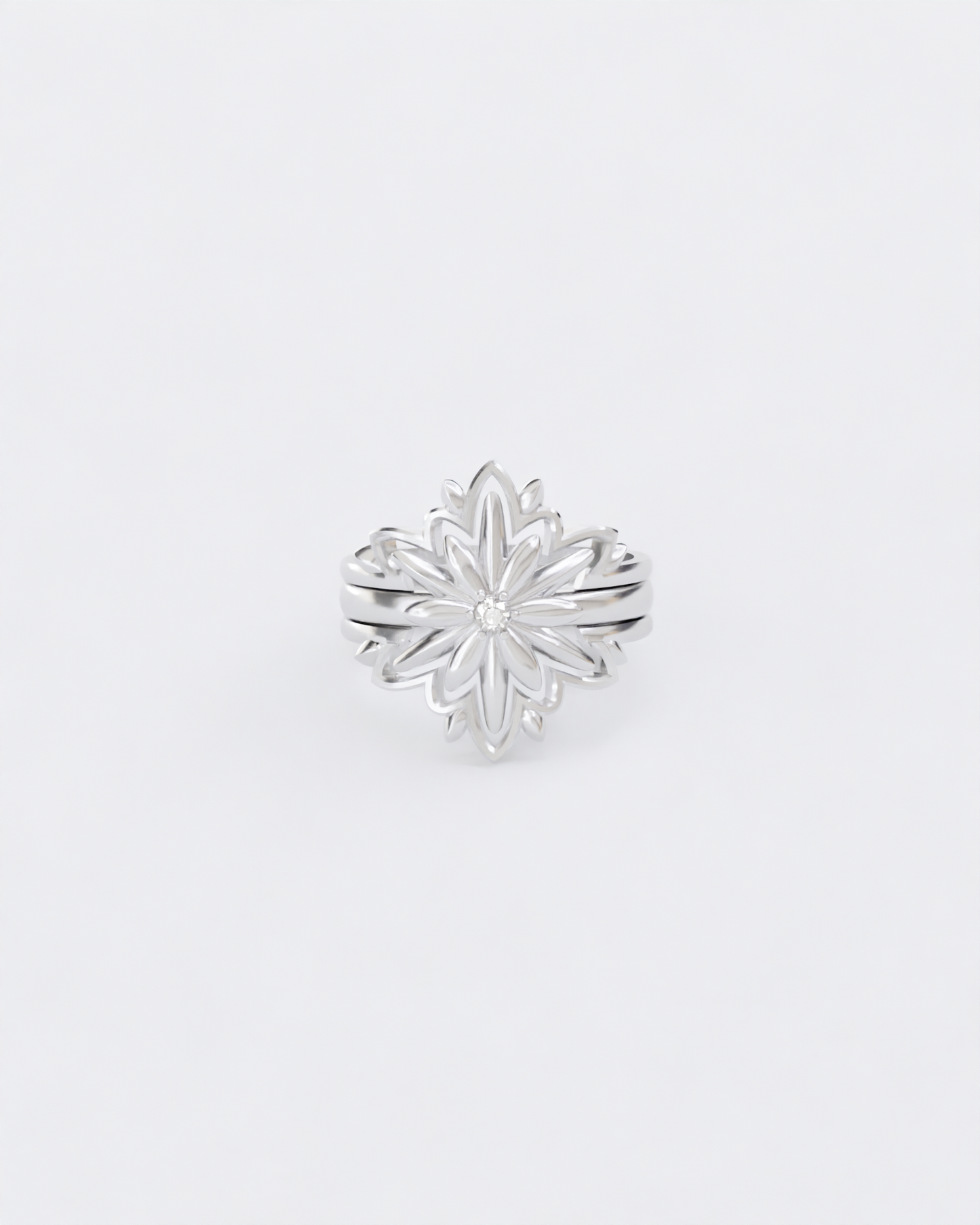 Gold ring Edelweiss