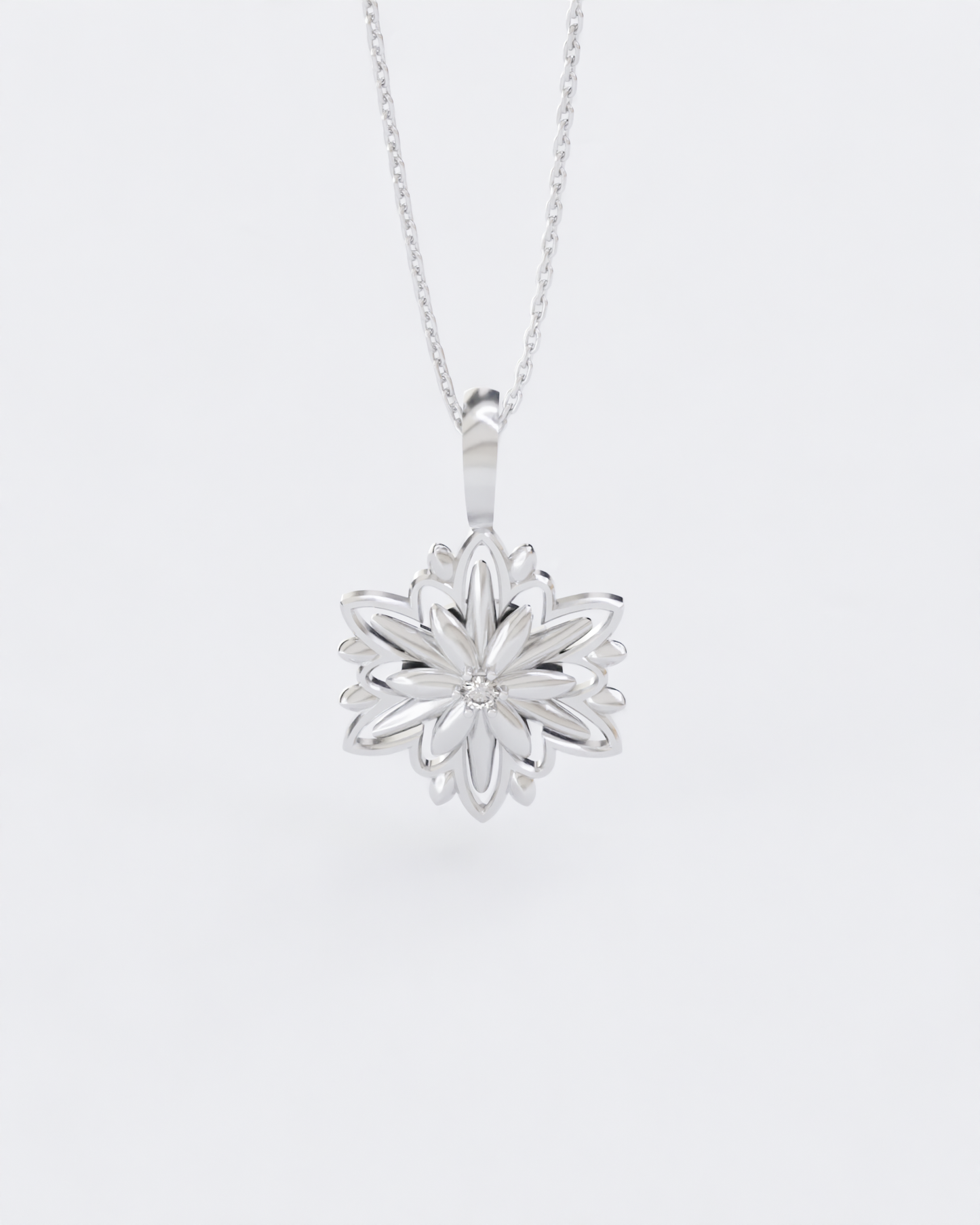 Gold Pendant Edelweiss