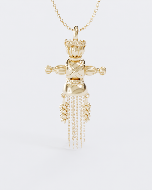 Gold Spring Doll Pendant