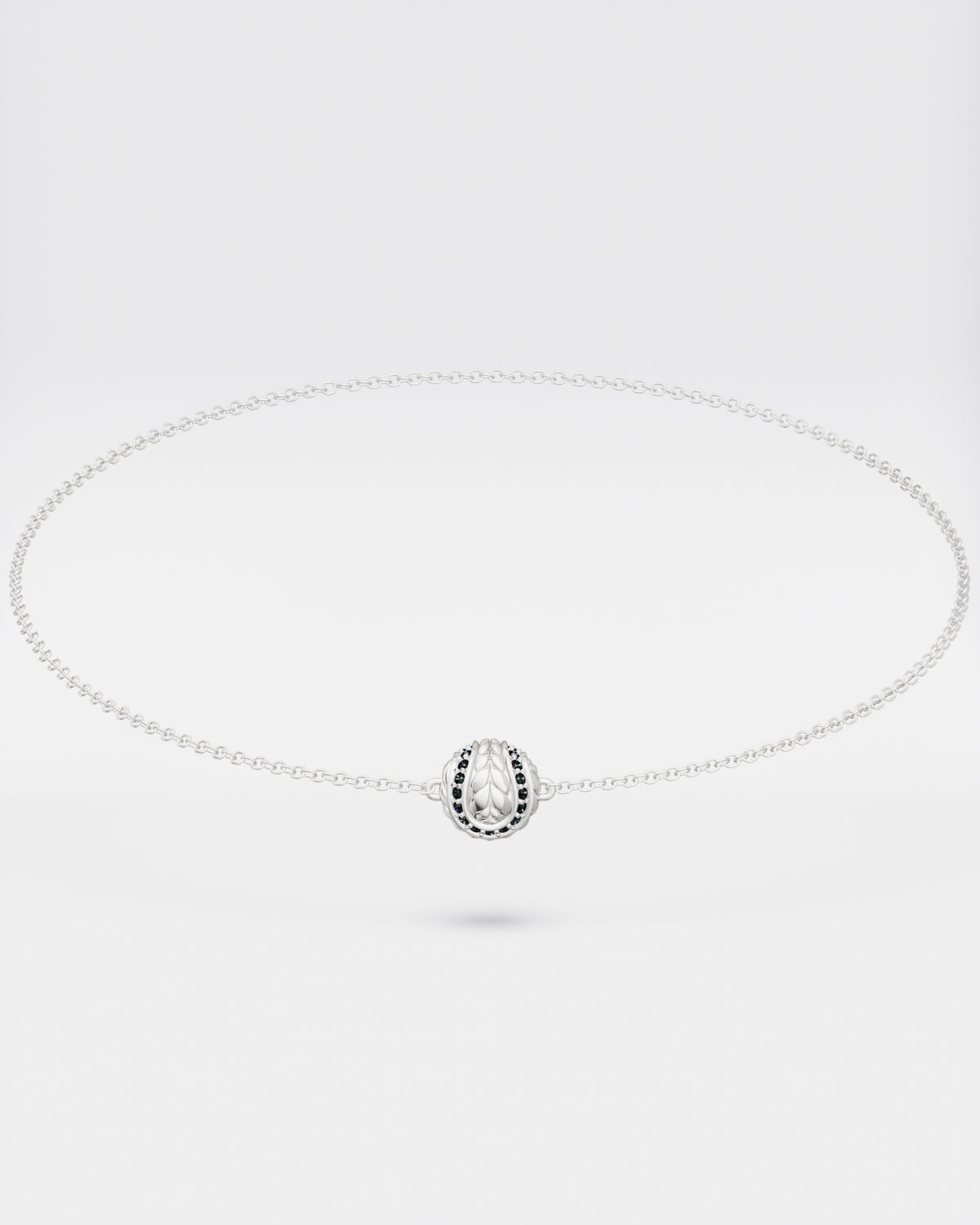 Tennis Ball bracelet with black diamonds