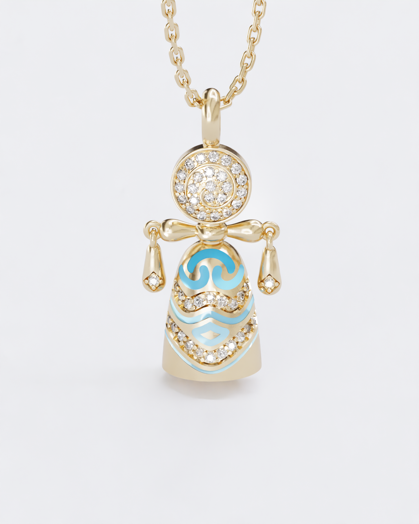 Colors of roots Lucky charm doll pendant