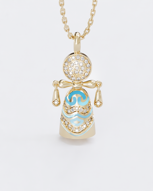 Colors of roots Lucky charm doll pendant