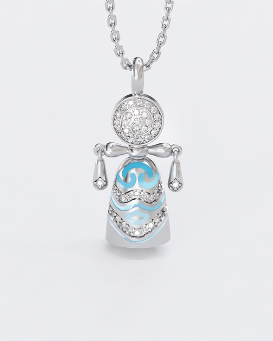 Lucky charm doll pendant Colors of roots