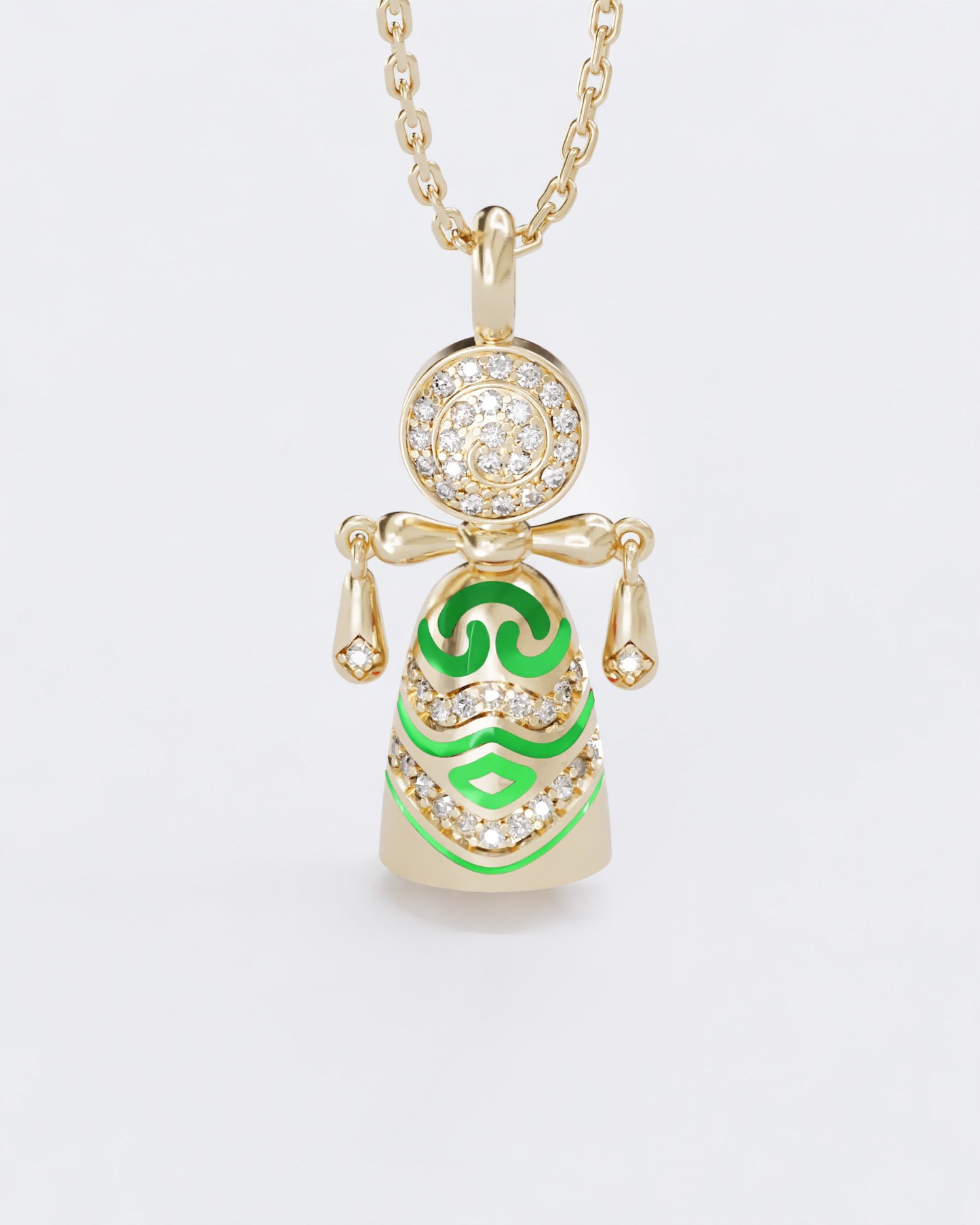 Colors of roots Lucky charm doll pendant
