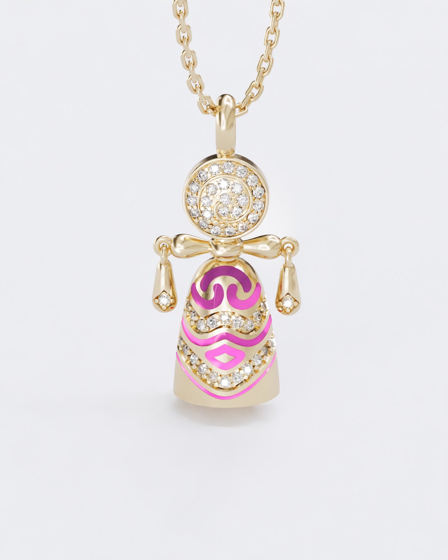 Colors of roots Lucky charm doll pendant