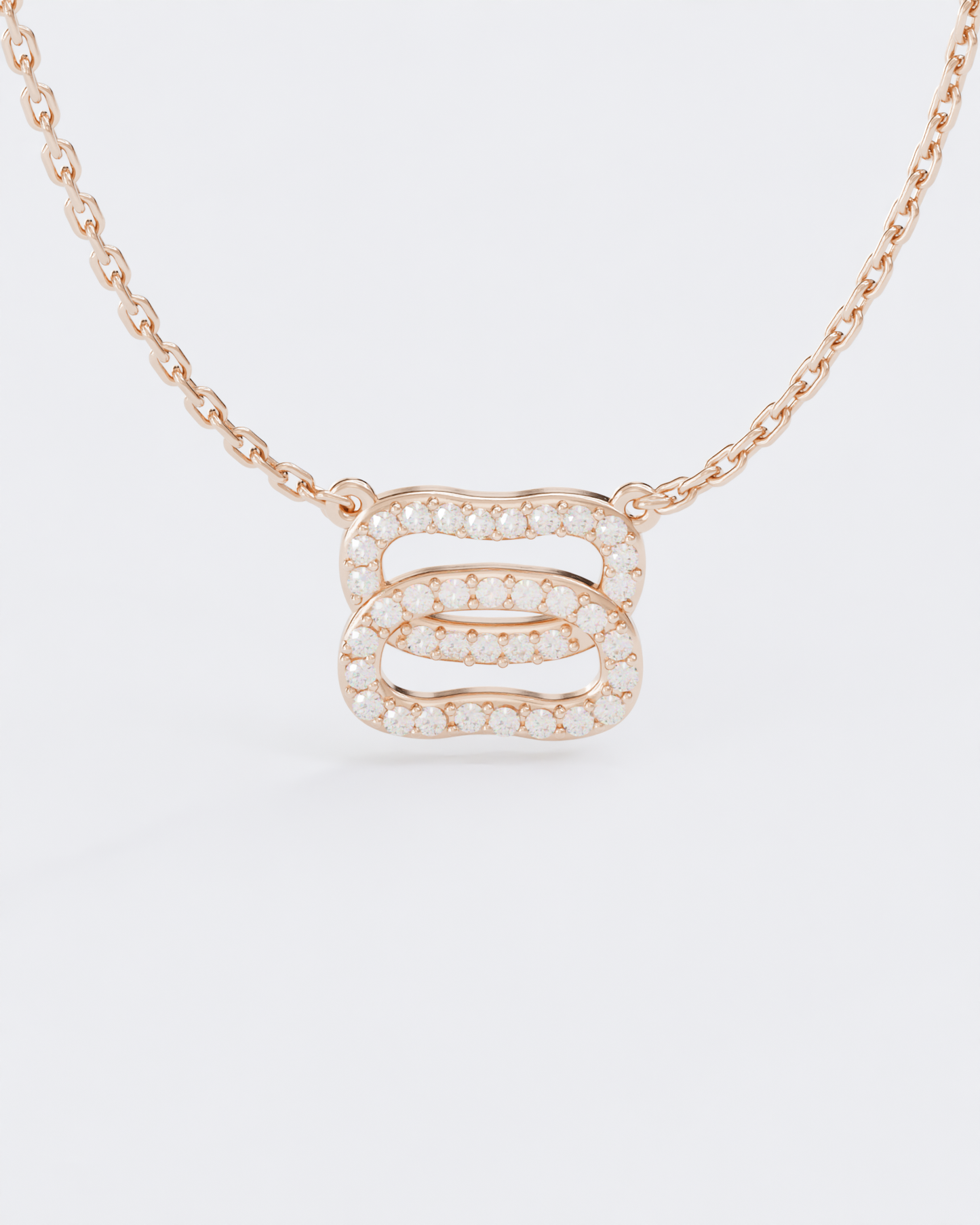 Gold Necklace Dukach with diamonds pave