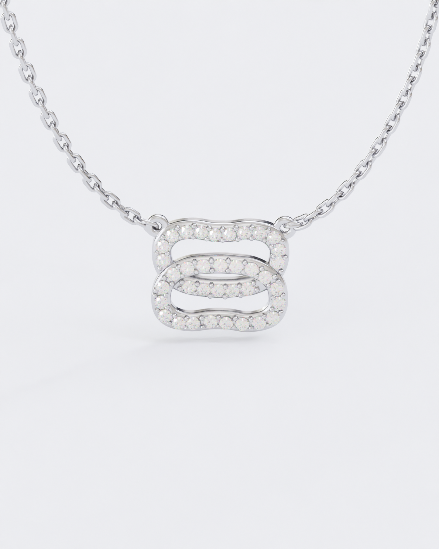Gold Necklace Dukach with diamonds pave