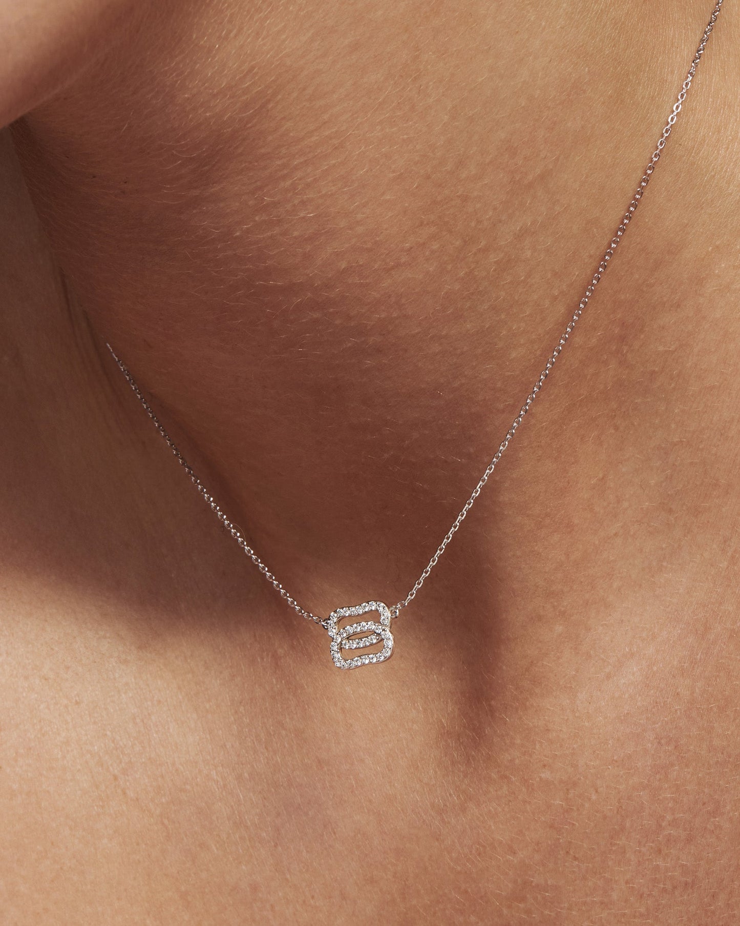 Gold Necklace Dukach with diamonds pave