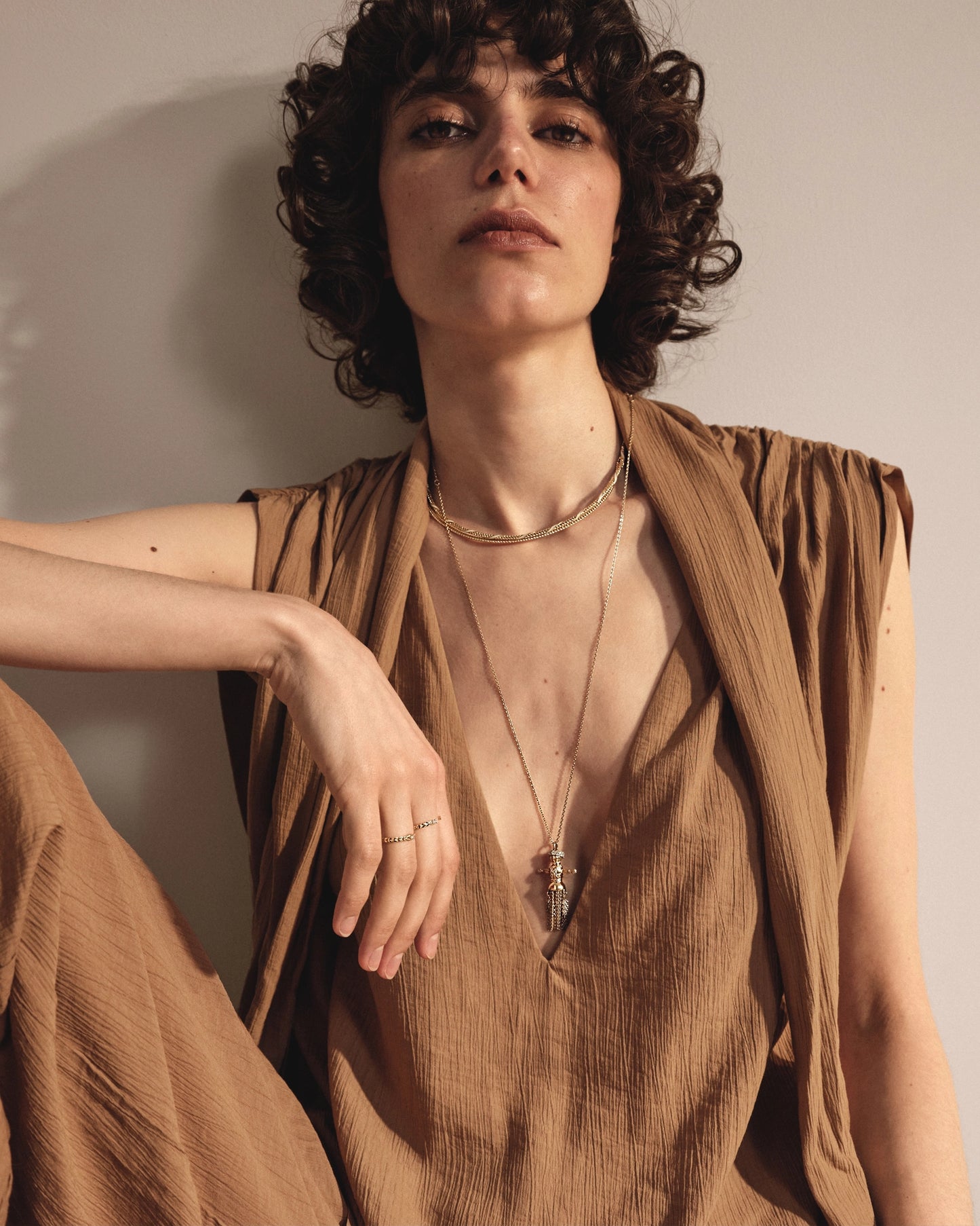 Spring Doll Pendant with diamonds