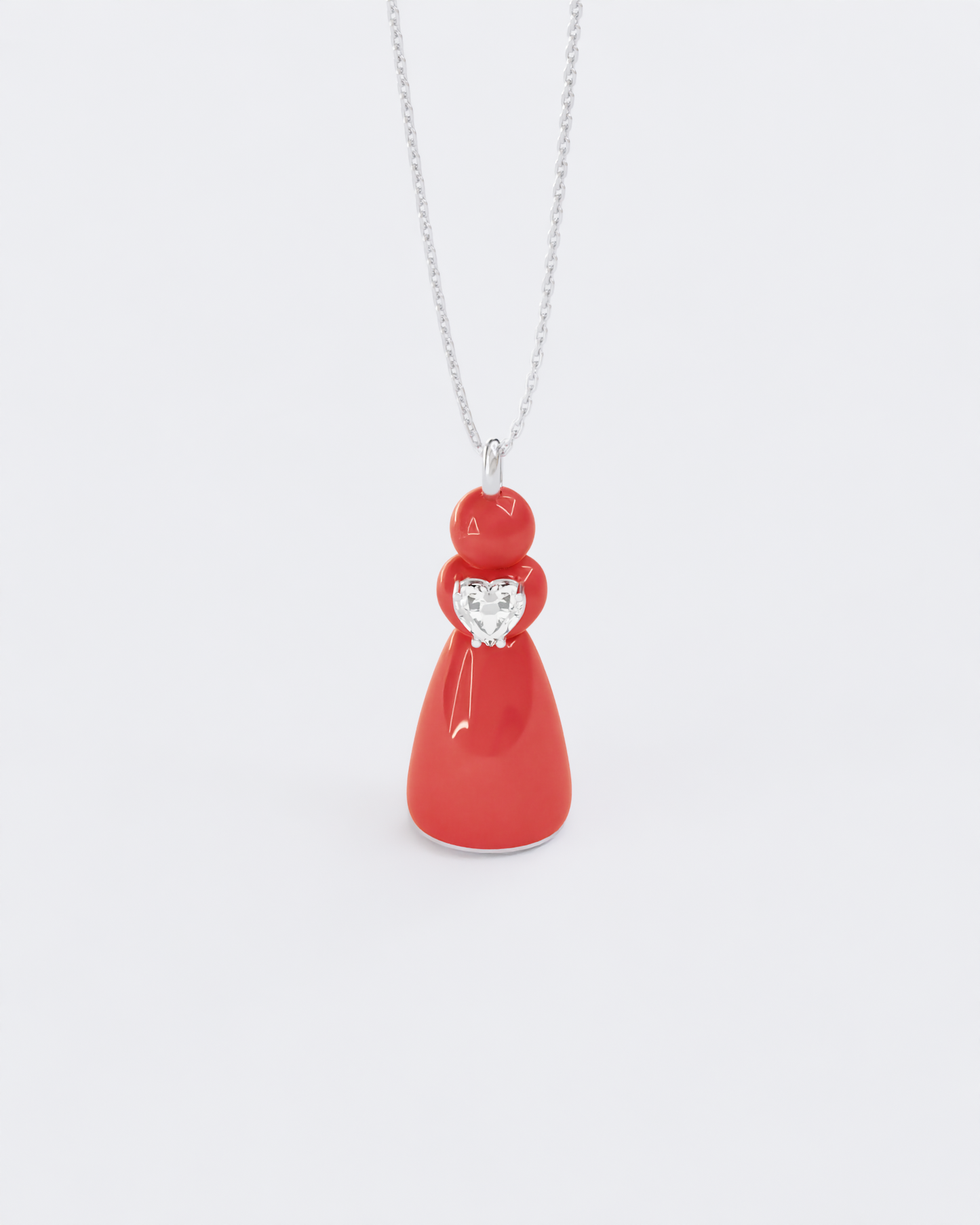Red Enamel Doll Pendant