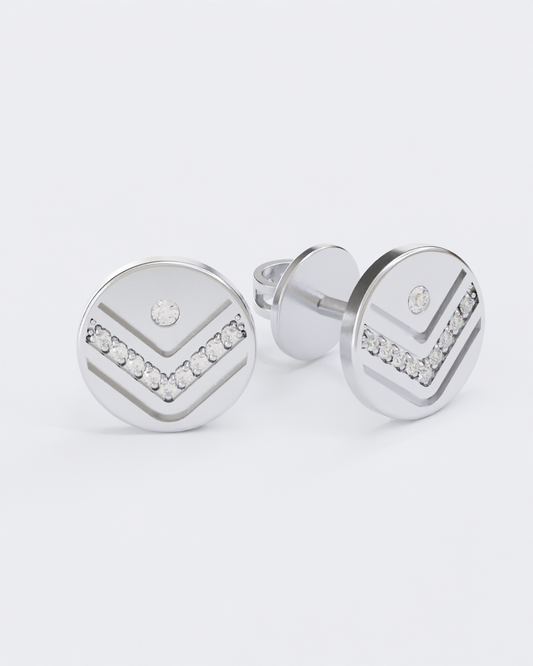 Colors of roots Diamond Stud Earrings