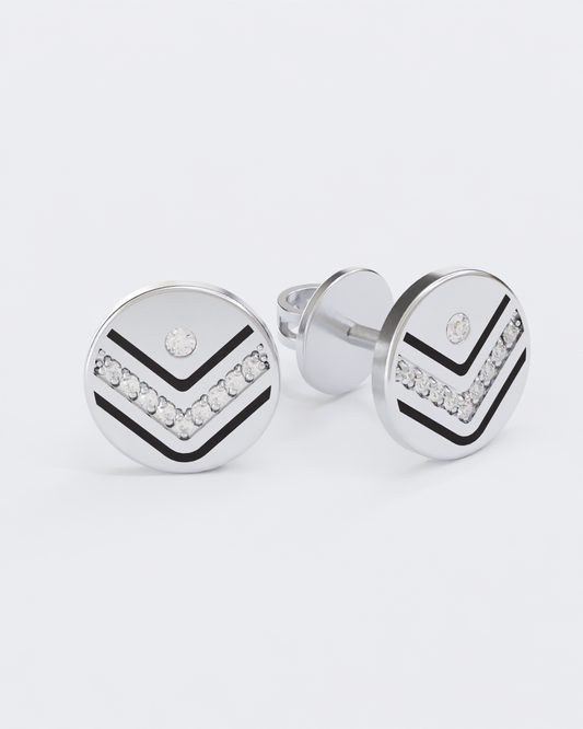 Colors of roots Diamond Stud Earrings