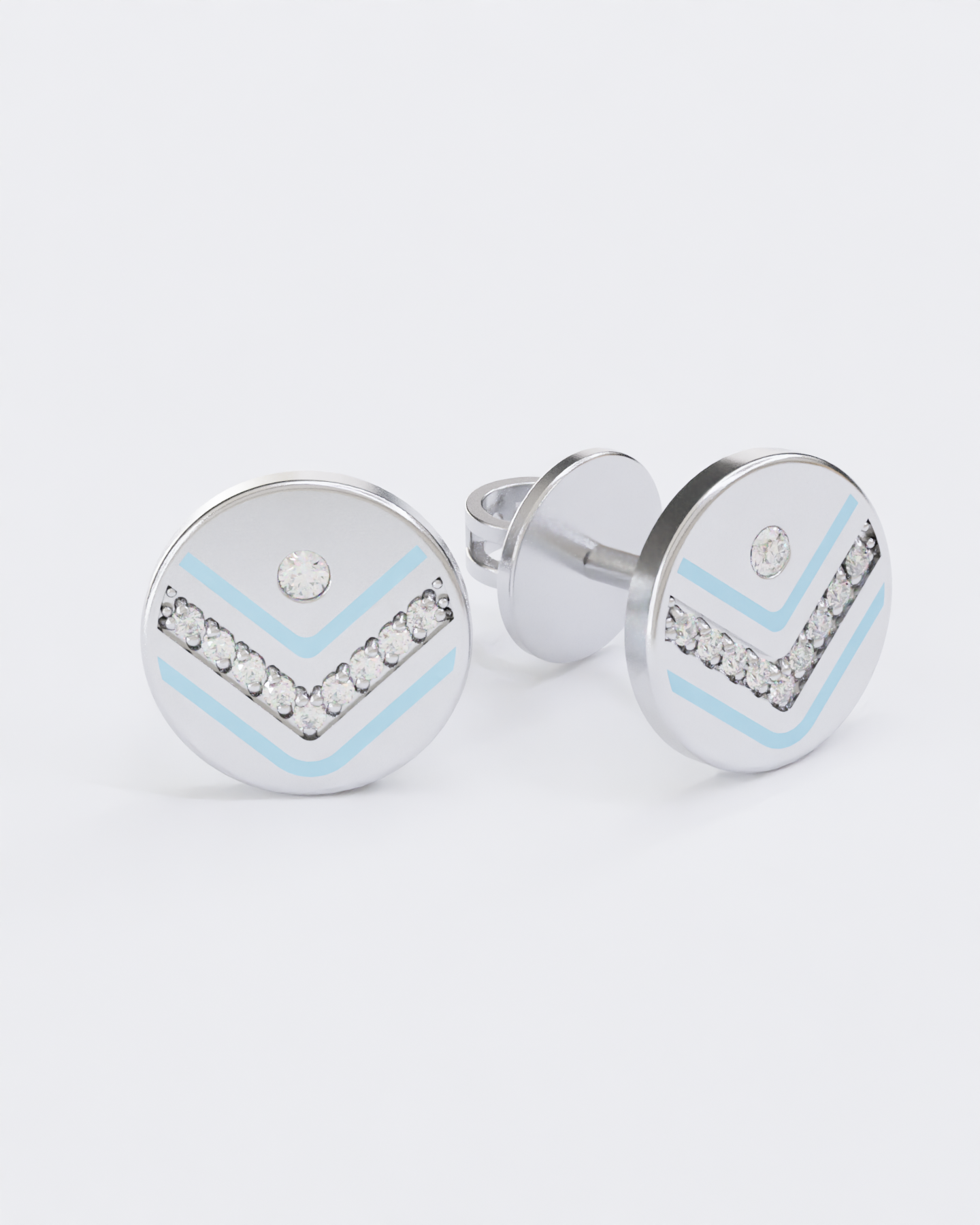 Colors of roots Diamond Stud Earrings